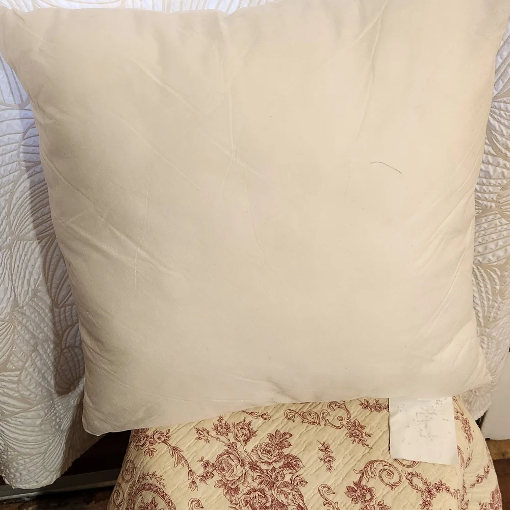 Cost Plus World Market Bird Floral Linen Cotton Pillow